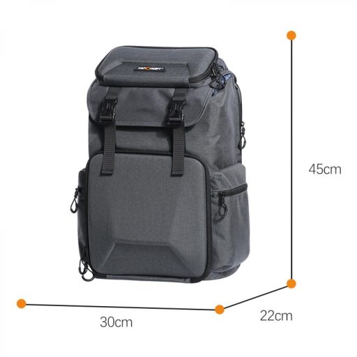 K&F Concept 13.098V1 professzionális kamera hátizsák, laptop zsebbel, szürke (15.6")