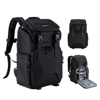   K&F Concept 13.098V2 professzionális kamera hátizsák, laptop zsebbel, fekete (15.6")