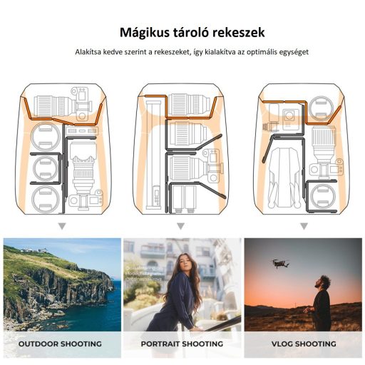 K&F Concept Alpha Backpack 25 literes, fotós hátizsák, vízálló, kék