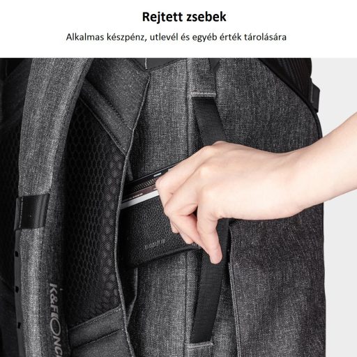 K&F Concept Alpha Backpack 25 literes, fotós hátizsák, vízálló, szürke