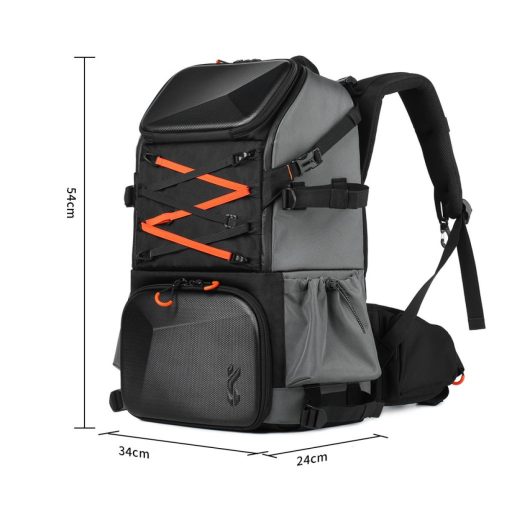 K&F Concept Beta Backpack 32 literes, fotós hátizsák, vízálló, fekete-narancs színben