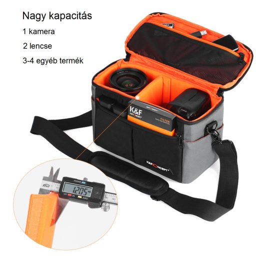 K&F Concept Beta Backpack 32 literes, fotós hátizsák, vízálló, fekete-narancs színben