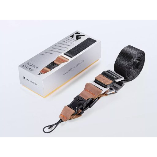 K&F Concept lapos nyakpánt gyorskioldó csattal, 3,2cm x 100-160cm, fekete