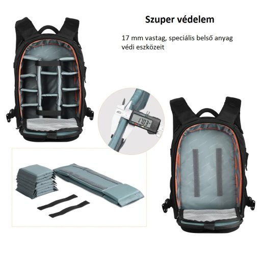 K&F Concept Beta Backpack 22 literes, fotós hátizsák, vízálló