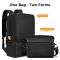 K&F Concept Collapsible Backpack 22L, fotós hátizsák, oldaltáskáva csukható, fekete