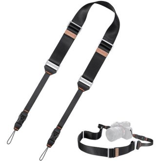   K&F Concept lapos nyakpánt gyorskioldó csattal, 4,5cm x 100-145cm, fekete