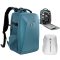 K&F Concept hardshell professzionális kamera hátizsák, 22L, 15.6 laptop zseb, kék