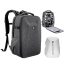 K&F Concept hardshell professzionális kamera hátizsák, 22L, 15.6 laptop zseb, szürke