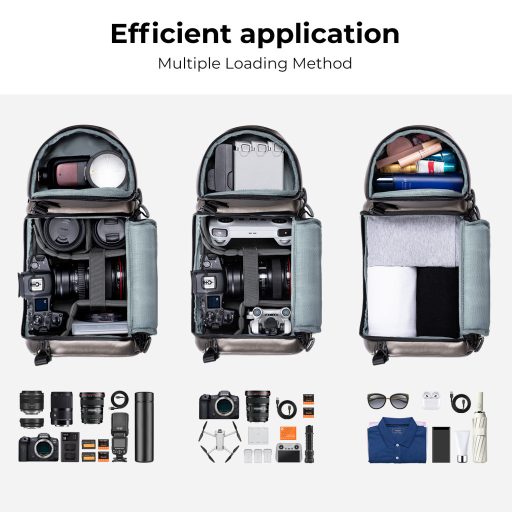K&F Concept Beta Messenger egyvállas kamera hátizsák 10L, bézs