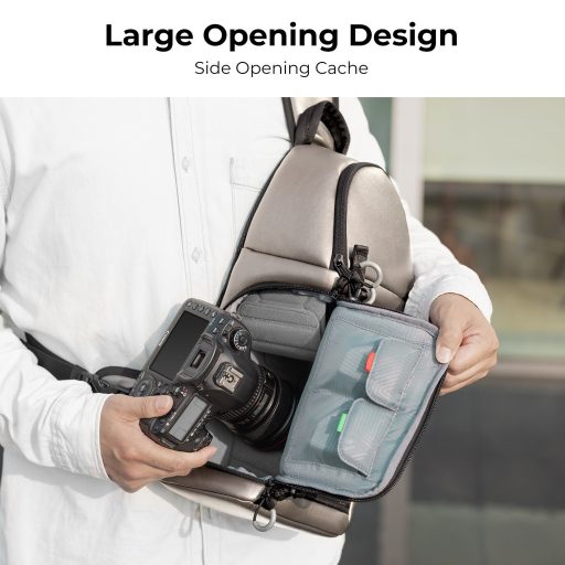K&F Concept Beta Messenger egyvállas kamera hátizsák 10L, bézs