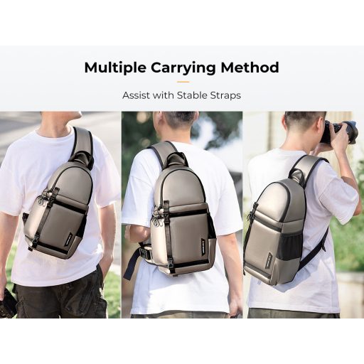 K&F Concept Beta Messenger egyvállas kamera hátizsák 10L, bézs