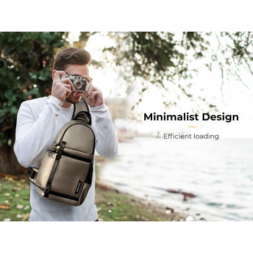 K&F Concept Beta Messenger egyvállas kamera hátizsák 10L, bézs