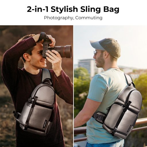 K&F Concept Beta Messenger egyvállas kamera hátizsák 10L, bézs