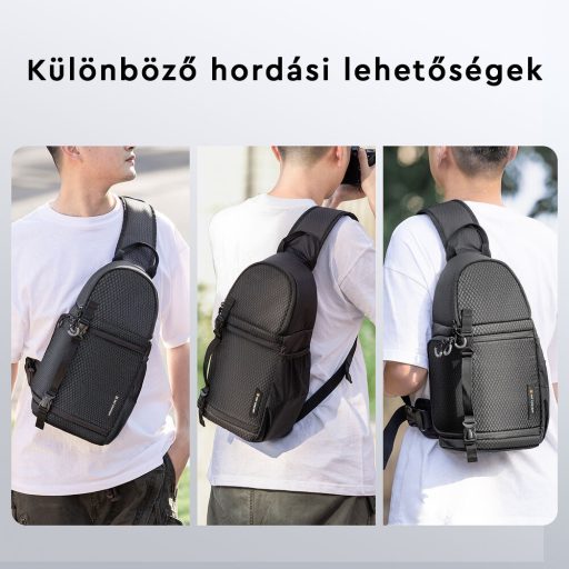 K&F Concept Beta Messenger egyvállas kamera hátizsák 10L, fekete