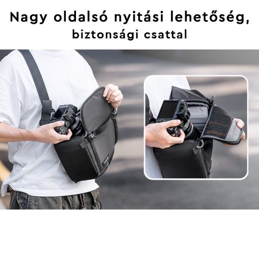 K&F Concept Beta Messenger egyvállas kamera hátizsák 10L, fekete