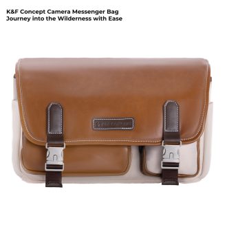   K&F Concept Sling Bag 10L Urban Wander 11, Grawel white, bőrhatású felület, tört fehér, barna