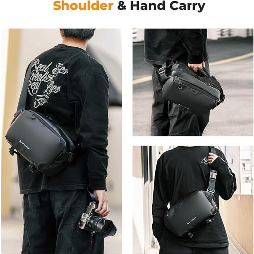 K&F Concept Alpha Sling 10L, fotós oldaltáska, fekete