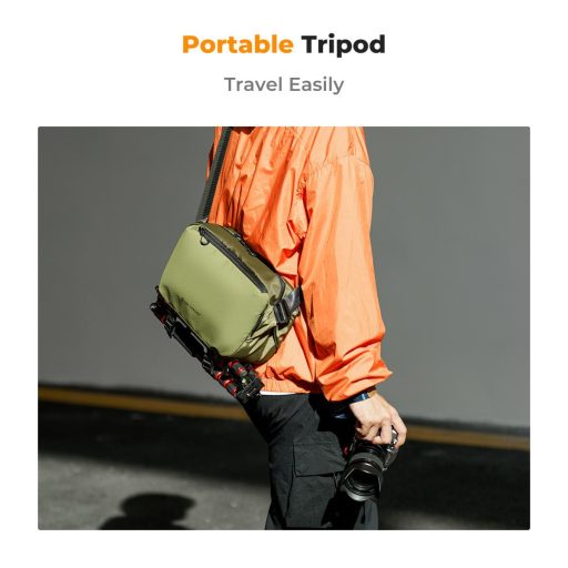 K&F Concept Alpha Sling 10L, fotós oldaltáska, zöld