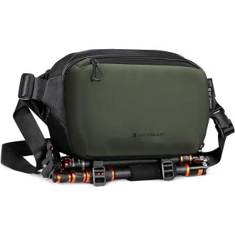   K&F Concept Alpha Sling 10L, fotós oldaltáska, sötétzöld