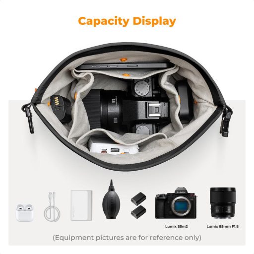 K&F Concept Urban Wander 11, 5L, fotós oldaltáska, fekete