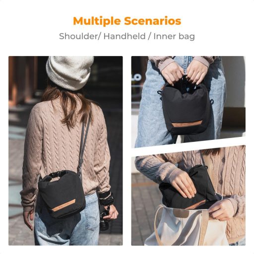 K&F Concept Urban Wander 11, 5L, fotós oldaltáska, fekete