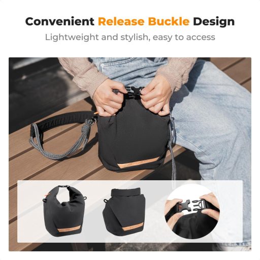 K&F Concept Urban Wander 11, 5L, fotós oldaltáska, fekete