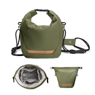 K&F Concept Urban Wander 11, 5L, fotós oldaltáska, zöld
