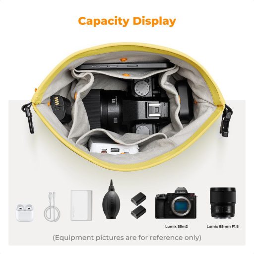 K&F Concept Urban Wander 11, 5L, fotós oldaltáska, sárga