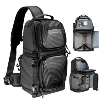   K&F Concept Beta Messenger egyvállas hardshell kamera hátizsák 10L, fekete
