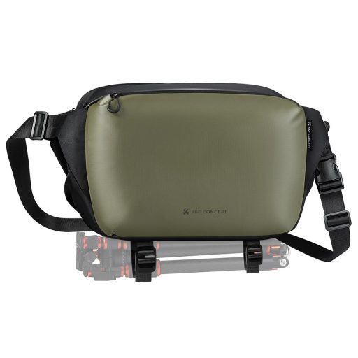 K&F Concept Alpha Sling 12L, fotós oldaltáska, zöld