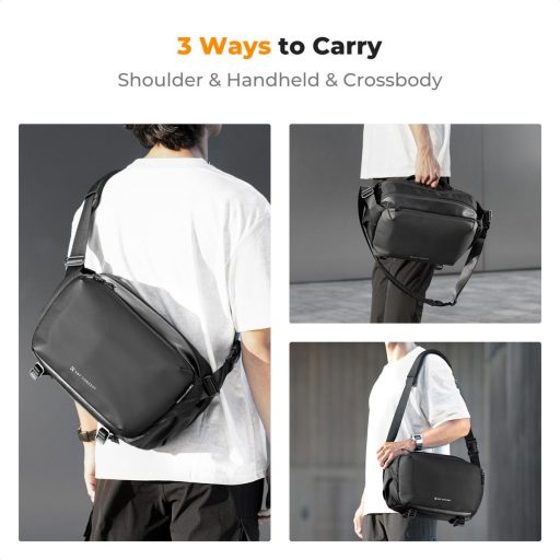 K&F Concept Alpha Sling 12L, fotós oldaltáska, fekete