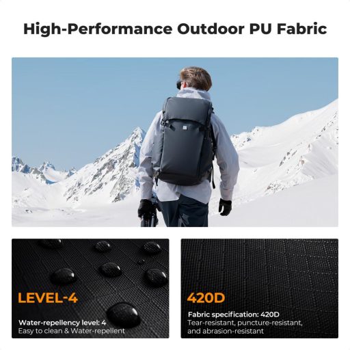 K&F Concept 30L Star Wander 02, fotós hátizsák, fekete