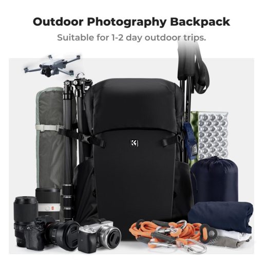 K&F Concept 30L Star Wander 02, fotós hátizsák, fekete