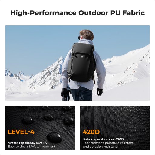 K&F Concept 40L Star Wander 05, fotós hátizsák, fekete