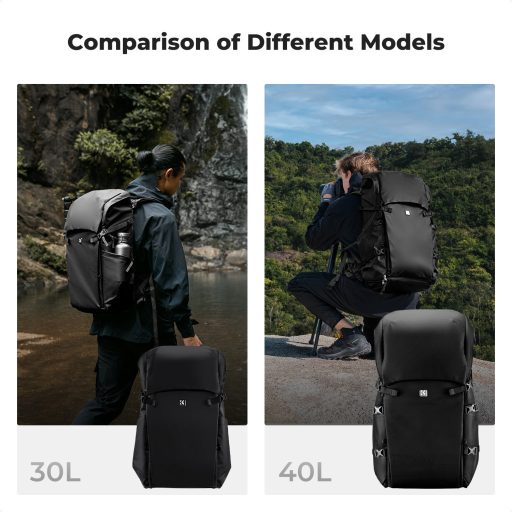 K&F Concept 40L Star Wander 05, fotós hátizsák, fekete