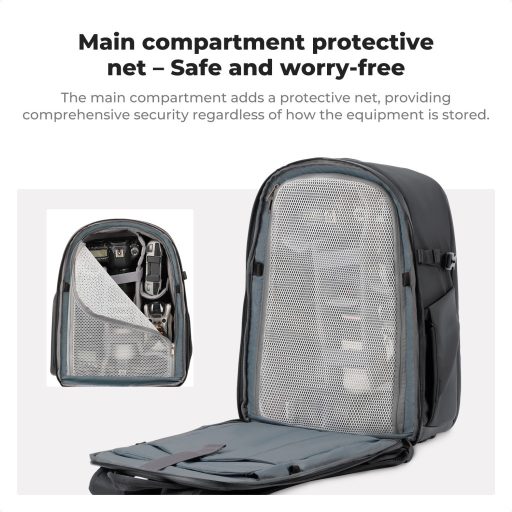 K&F Concept Nature Wander 09, 25L, fotós hátizsák, vízálló, esőhuzat, 16" laptoptartó, fekete