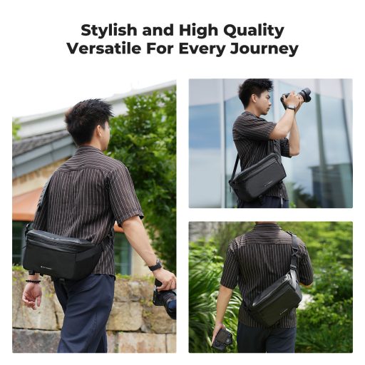 K&F Concept Urban Wander Sling, 12L fotos oldaltáska, fekete