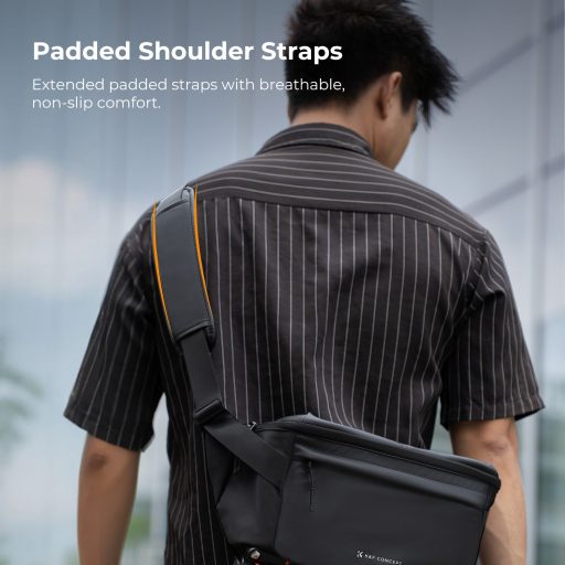 K&F Concept Urban Wander Sling, 12L fotos oldaltáska, fekete
