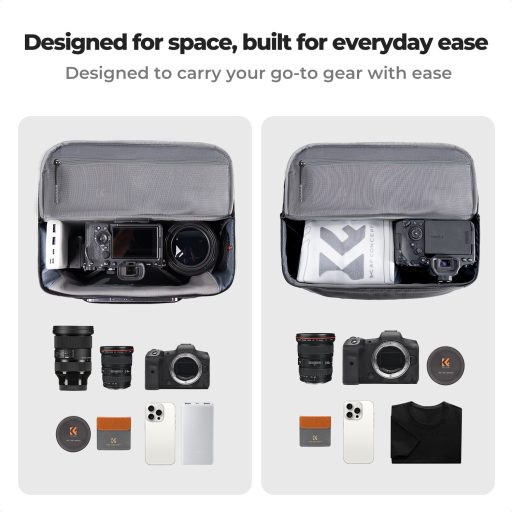 K&F Concept Urban Wander Sling, 12L fotos oldaltáska, fekete