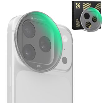   K&F Concept CPL Snap-on szűrő, HD bevonat, vízálló, karcálló, ezüst,  iPhone 17 Pro/Max