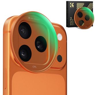   K&F Concept CPL Snap-on szűrő, HD bevonat, vízálló, karcálló, narancs,  iPhone 17 Pro/Max