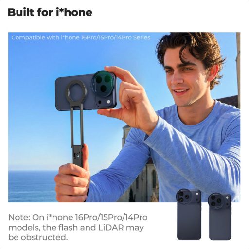 K&F Concept CPL Snap-on szűrő, HD bevonat, vízálló, karcálló, kék,  iPhone 17 Pro/Max