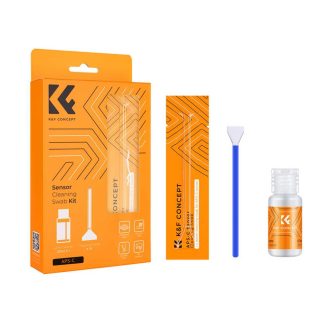   K&F Concept kamera aps-c érzékelő tisztító szett, 16 mm, 10 db-os + 20 ml tisztító folyadékkal