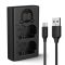 K&F Concept hordozható dupla NP-W235 akkumulátor töltő, LCD, USB-C, 2db NP-W235 akkumulátorhoz