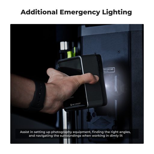 K&F Concept V-Mount Mini Pro akkumulátor, 99Wh, 14.8V, 6700mAH, 100W, BP, D-TAP, TFT kijelző, fekete