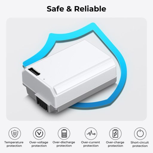 K&F Concep NP-FW50 akkumulátor, 2db, 1100mAh, USB-C csatlakozóval