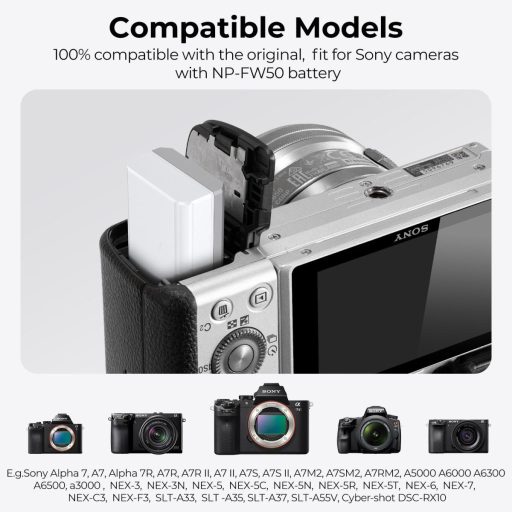 K&F Concep NP-FW50 akkumulátor, 2db, 1100mAh, USB-C csatlakozóval
