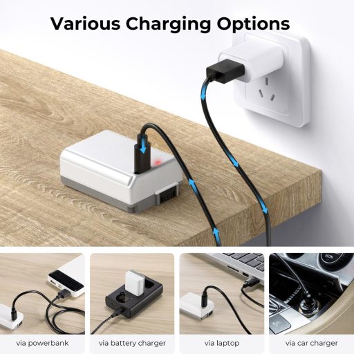 K&F Concep NP-FW50 akkumulátor, 2db, 1100mAh, USB-C csatlakozóval