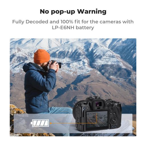 K&F Concept LP-E6NH akkumulátor, 2db, 2250mAh, USB-C csatlakozóval