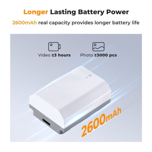 K&F Concept NP-FZ100 akkumulátor, 2db, 2600mAh, USB-C csatlakozóval
